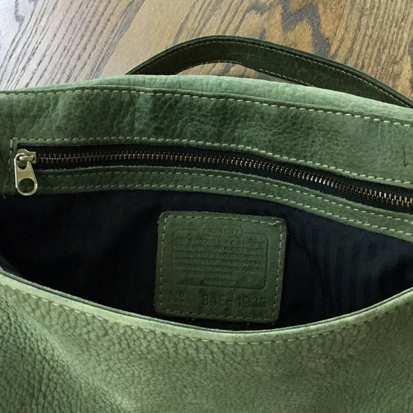 Vintage sage green leather coach purse - Picture 5 of 11